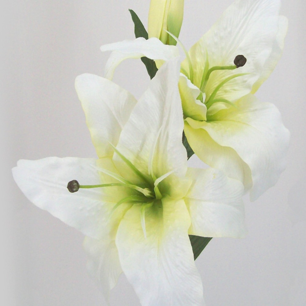 Artificial Lilies Casablanca Cream 80cm Artificial Flowers
